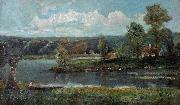unknow artist Landscape with river France oil painting artist